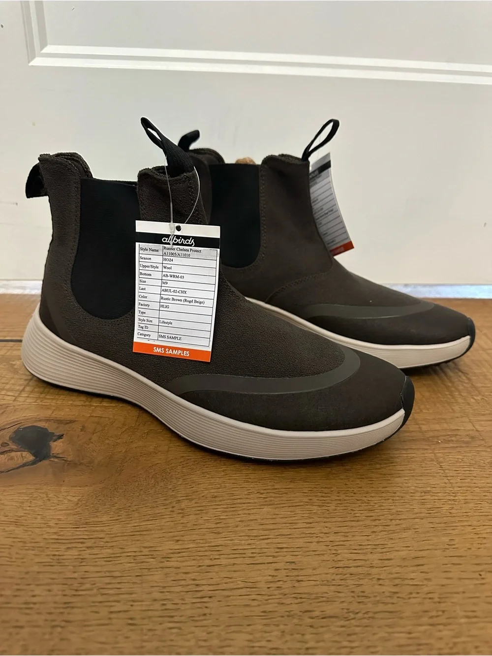 Rare Allbirds Chelsea Protect Mens Rustic Brown Wool Size 9